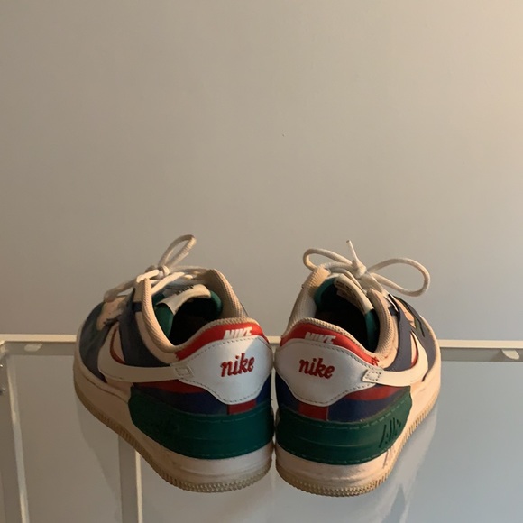 Nike Air Force 1s - Multicolored (blue, green, red), Retro style, Size US7.5 Wom - Picture 3 of 3